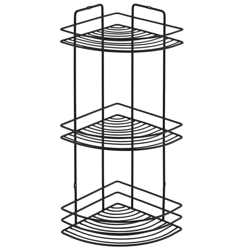 Półka łazienkowa Rodeno 3 poziomy czarna 1 szt.