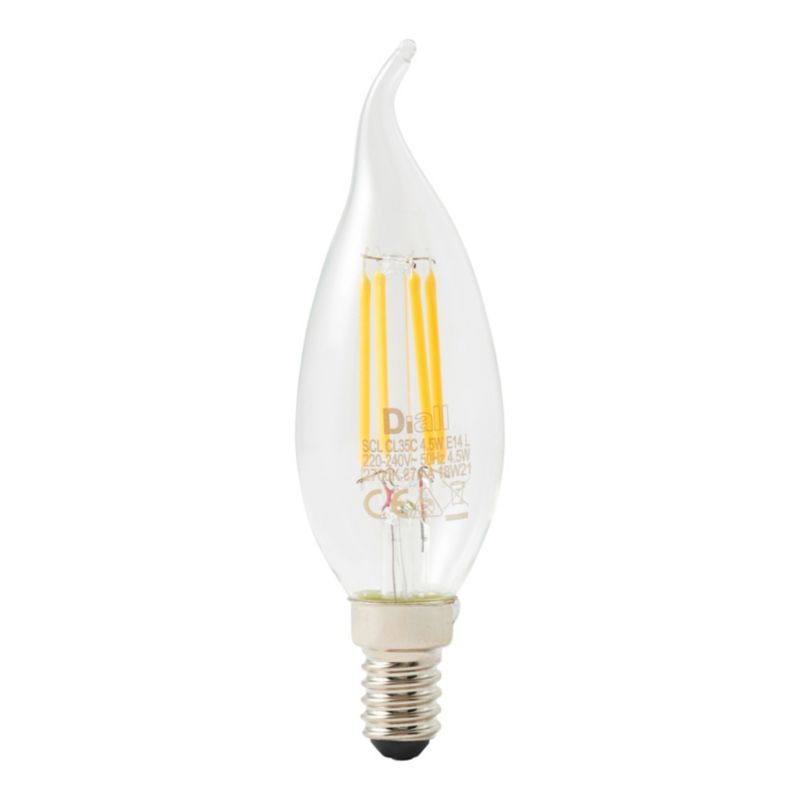 Żarówka LED Diall Filament C35-TL E14 470 lm 2700 K
