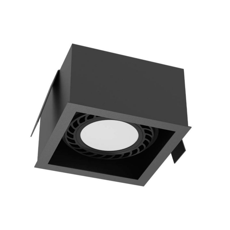 Oprawa sufitowa wpuszczana Brosline Cage czarna 1 x GU10 x 18W IP20 wym: 8,5 x 13,6 x 13,6 cm kwadratowa - 1 szt.