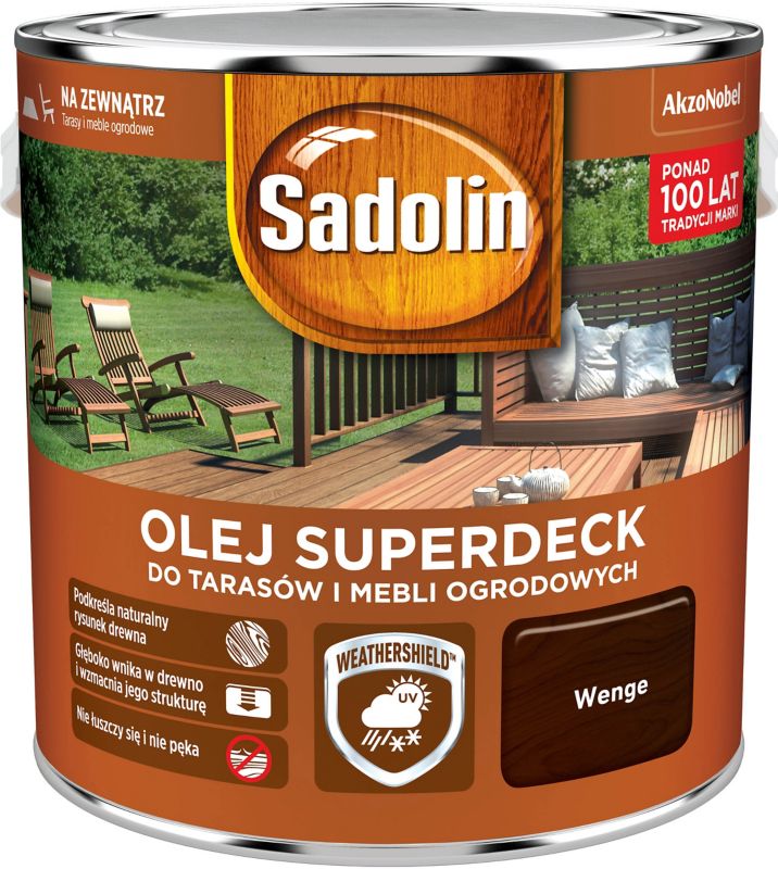 Olej do drewna Sadolin Superdeck wenge 2,5 l