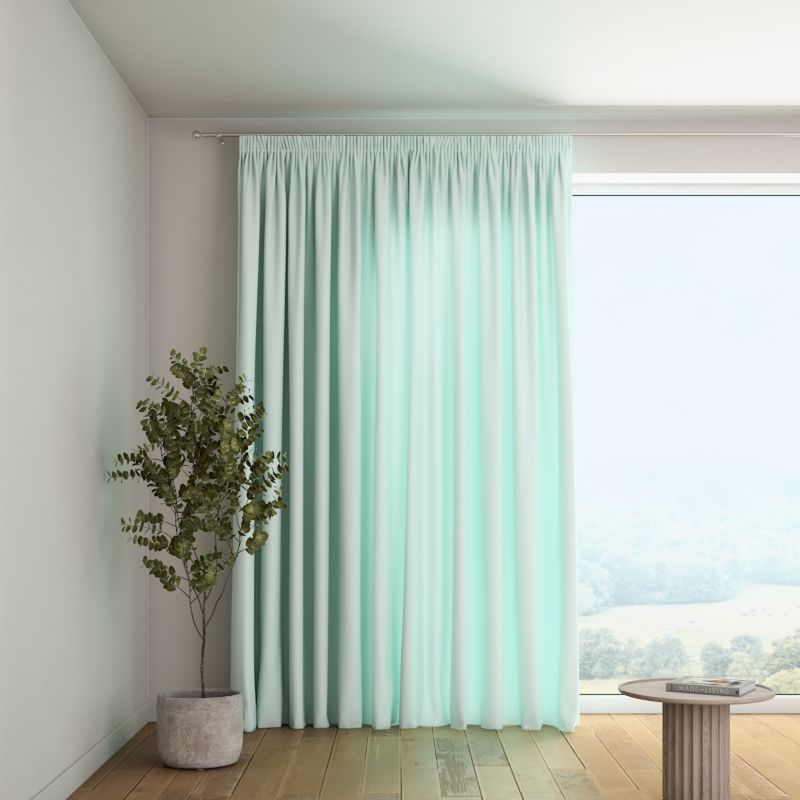 Zasłona na taśmie marszczącej 1 szt. 130 x 260 cm Dekoria pastelowy błękit 1 szt.