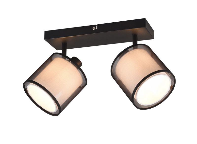 Lampa sufitowa wisząca Trio Burton biało-czarna wym: 19,5 x 32,5 x 18 cm 2xE14 x 1 szt.