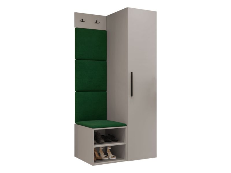 Garderoba MIRJAN 24 Medi III kaszmir + zielony 1 kpl.