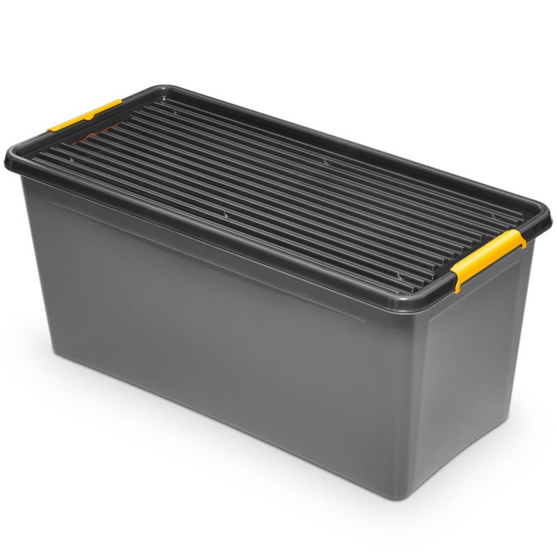 Pojemnik Plastikowy ORPLAST z pokrywą, Szary 75 L 1 szt.