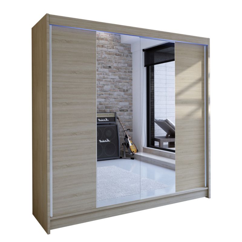 Szafa MIRJAN 24 z drzwiami przesuwnymi Talin II z oświetleniem RGB dąb sonoma 1 szt.