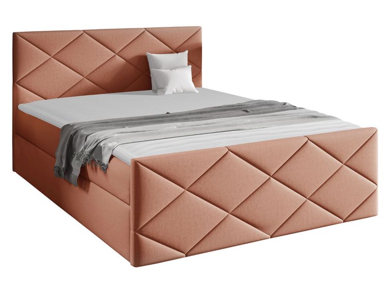 Łóżko kontynentalne MIRJAN 24 Herkules 180x200 łososiowy 1 szt.