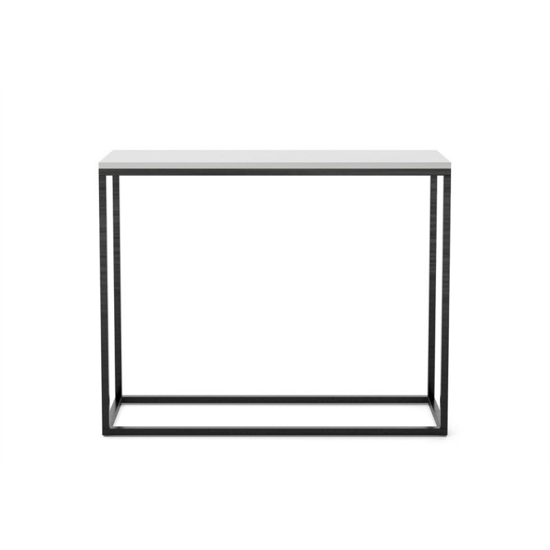 Konsola Bettso Well 100 cm stylowa do sypialni na czarnym stelażu biały 1szt.