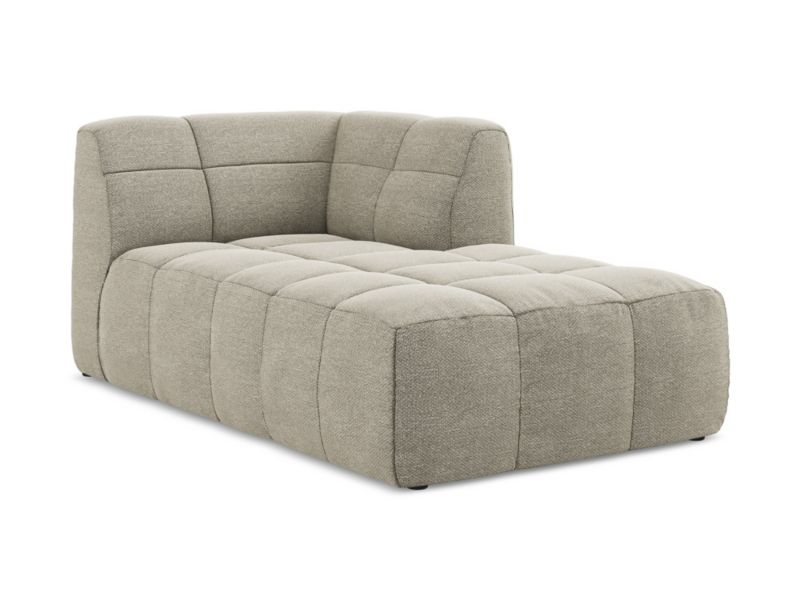 Szezlong prawostronny LaMiaSofa GRADO z tkaniny bouclé 101x175 cm kreci 1 szt.