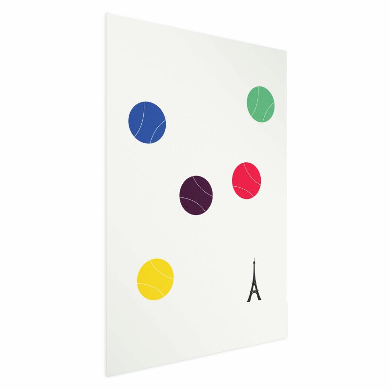 Plakat Artgeist Wieża Eiffla i tenis 40x60 cm bez ramy z marginesem 1 szt