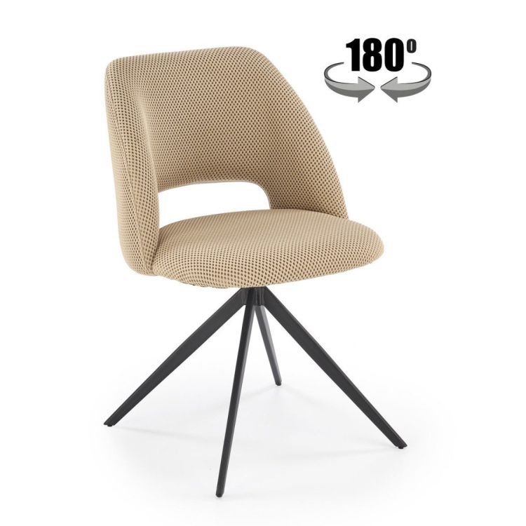 Krzesło Halmar tapicerowane K546 beżowe obracane 1 szt
