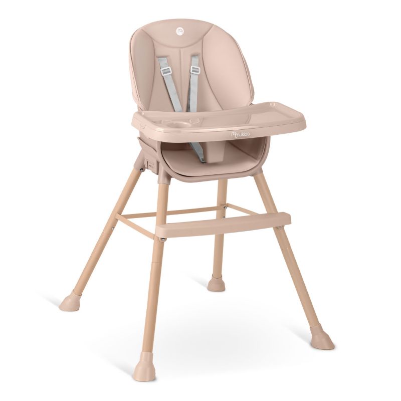 Krzesełko do karmienia Nukido Tilo regulowane fotelik 3w1 różowe 1szt.