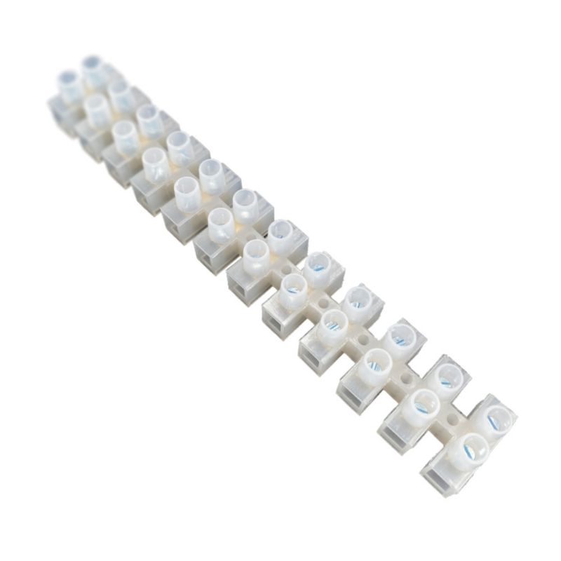 Listwa zaciskowa HOROZ 12-torowa LTF do 16 mm², PVC, 30A/400V 10szt.