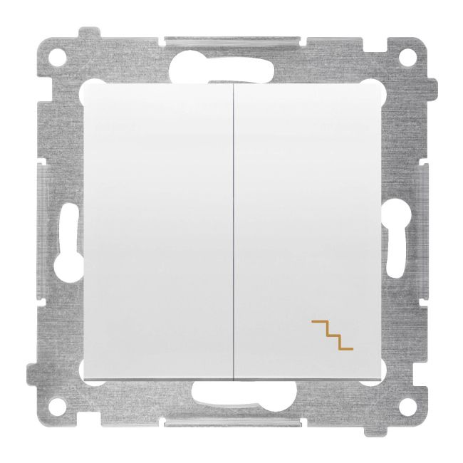 Łącznik schodowy podwójny Kontakt-Simon S54 biały