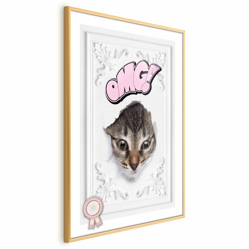 Plakat Artgeist OMG 21x30 cm z ramą złotą 1 szt