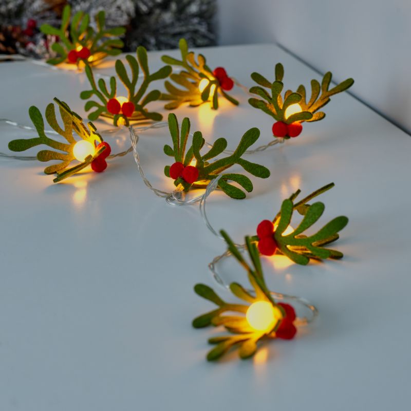 Lampki 10 na baterie ciepły biały choinka