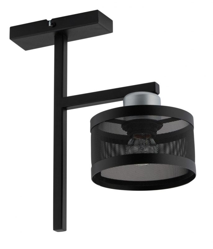 Lampa sufitowa wisząca Sigma Lighting Off 4374 czarno-srebrna dekoracyjna 1xE27 x 1 szt.