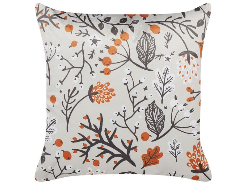 Poduszka dekoracyjna Montbretia Welur 45 x 45 cm Roślinny Kolorowy 1 szt.