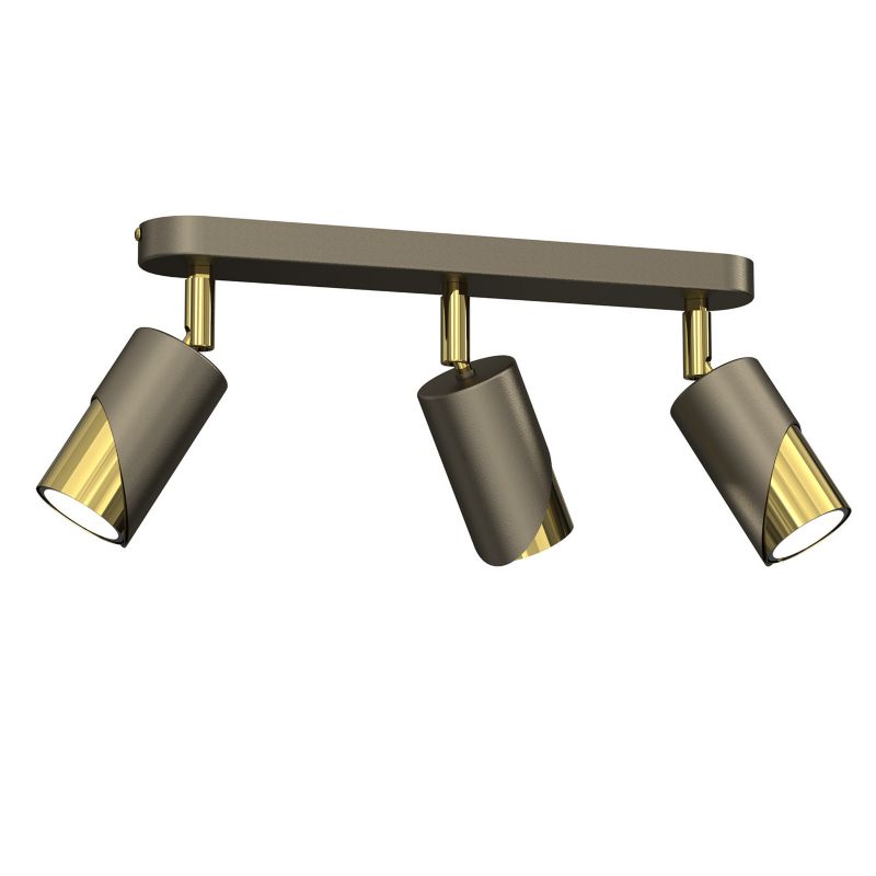 Lampa sufitowa Luminex Shift tytanowy złoto-złoty połysk Listwa z lampami 3 x GU10 x 15W wym: 17 x 33 x 5,5 cm - 1 szt.