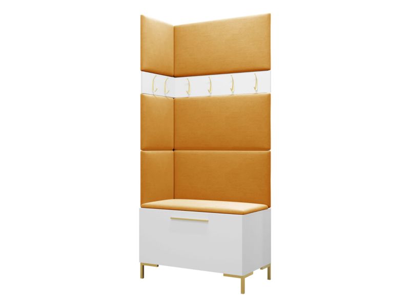 Garderoba MIRJAN 24 Zilion IV biały + żółty 1 kpl.