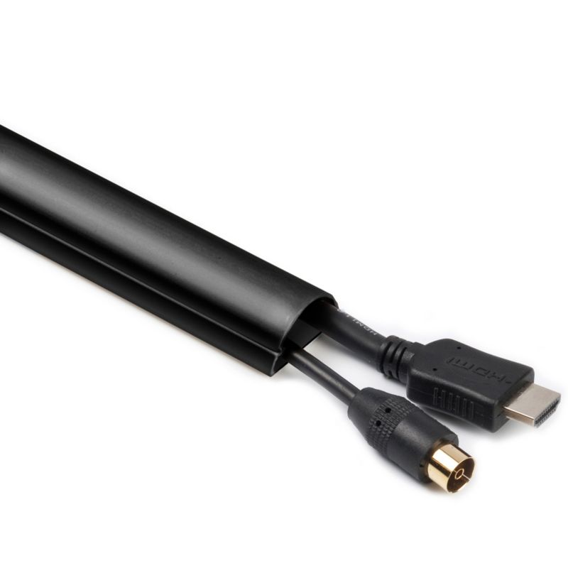 Listwa półokrągła na kable D-line 30 x 15 x 1000 mm czarna