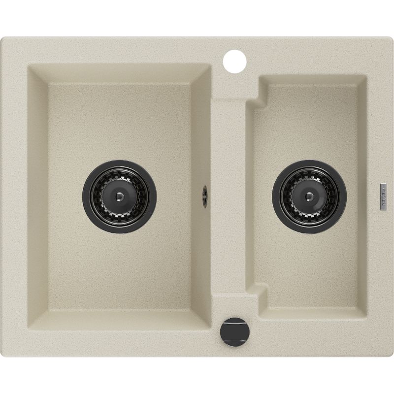 Zlewozmywak wpuszczany Mexen Carlos 1,5-komorowy beżowy 582x475 mm 6518581500-69-B
