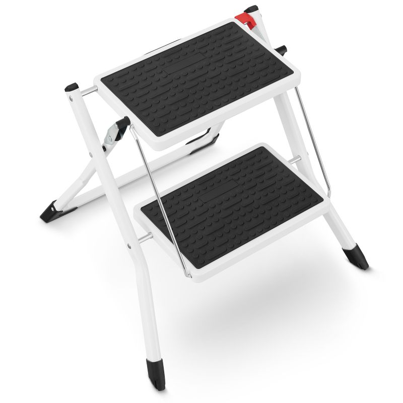 Drabina domowa stalowa składana schodki domowe HIGHER 2 stopnie 1 szt