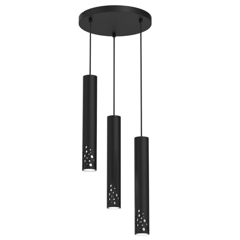 Lampa wisząca Luminex Altro Buble 1777 czarny mat-chromowana tuby 3xGU10 x 8W 1 szt.