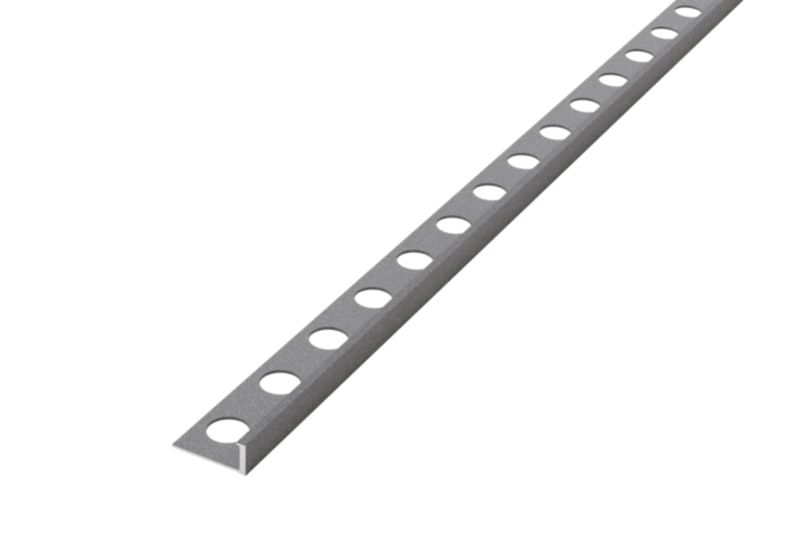 Listwa aluminiowa licowa AIL wykończeniowa Lambrciemna szara matowa do płytek 1cm x 270cm 1 szt.