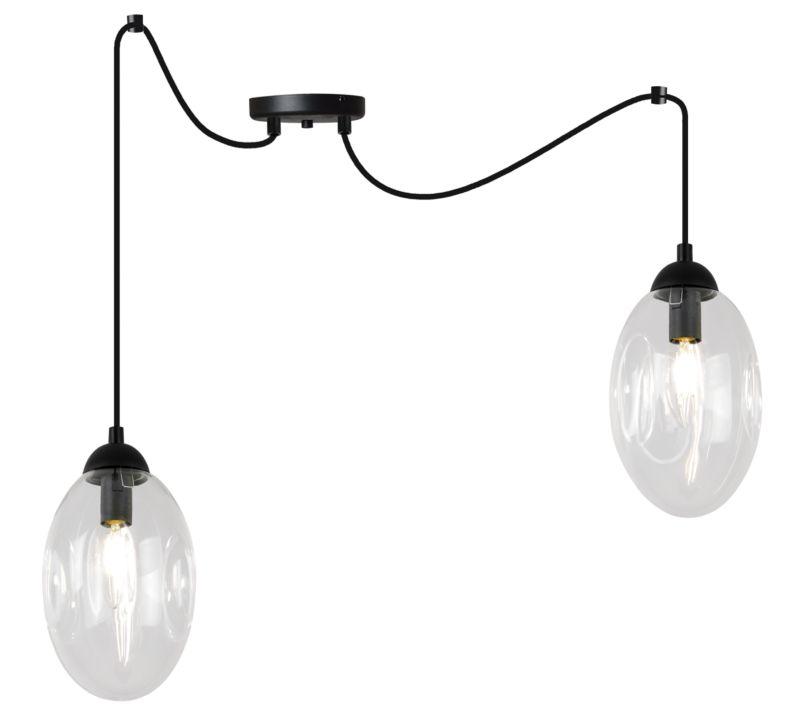 Lampa sufitowa wisząca Light Home LH Vigo Spider 2x E14 60W transparentny 1szt.