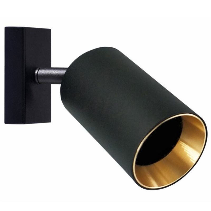 Kinkiet ścienny Polux Maribel czarno-złoty 1 x GU10 x 10W IP20 wym: 16,5 x 6 x 6 cm - 1 szt.