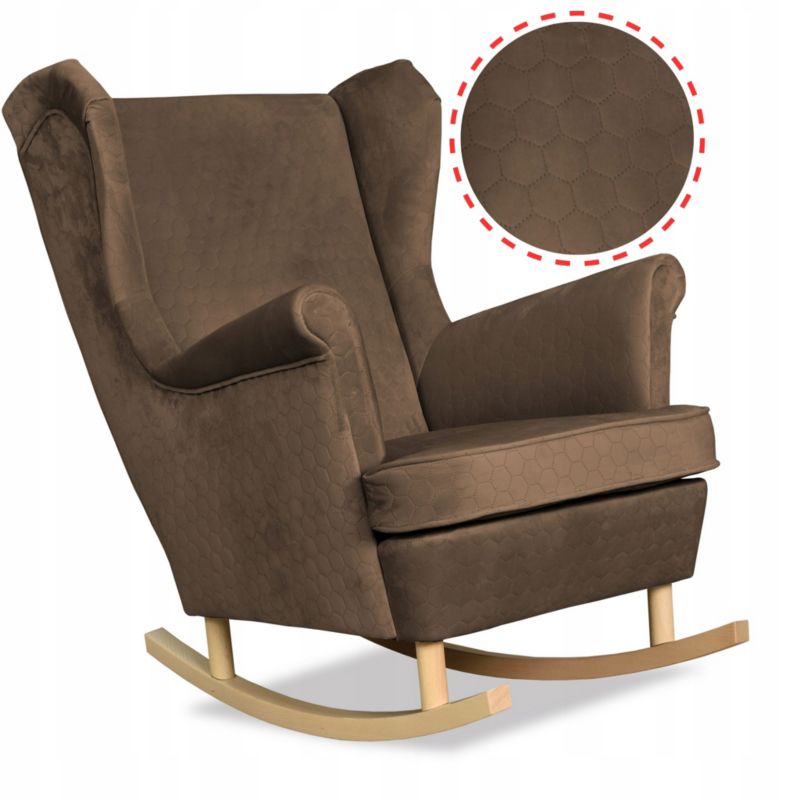 Fotel uszak do salonu bujany Family Meble Angelo brąz 1szt