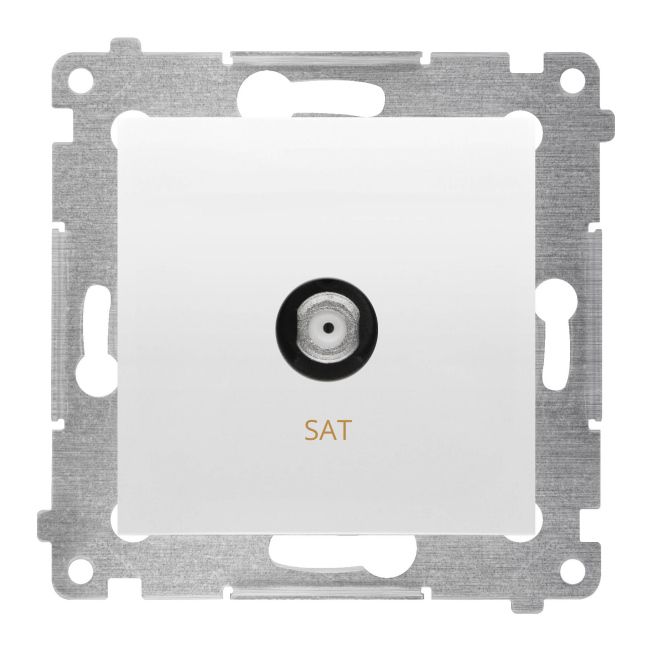 Gniazdo antenowe SAT pojedyncze Kontakt-Simon S54 białe