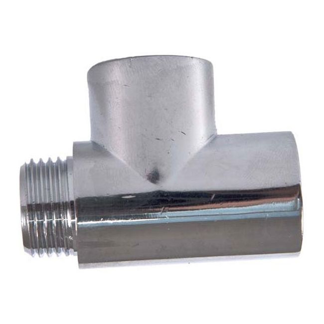 Trójnik 1/2" nyplowy ZWW chrom
