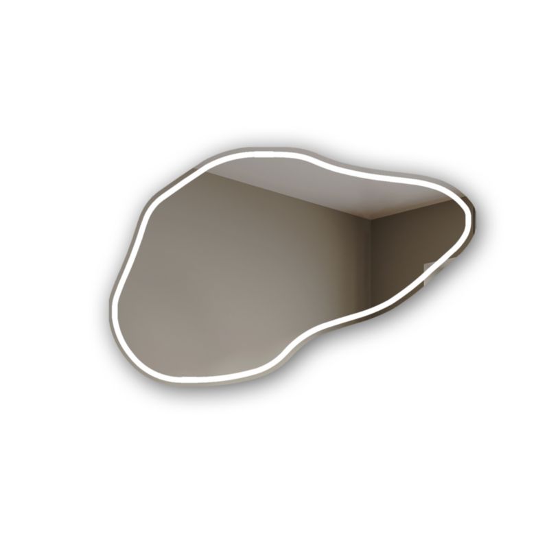Lustro łazienkowe podświetlane LED nieregularne na wymiar 99x64 cm POD223 1szt.