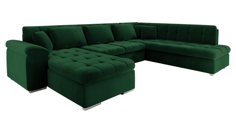 Narożnik z funkcją spania MIRJAN 24 Niko lewy butelkowa zieleń 1 szt.