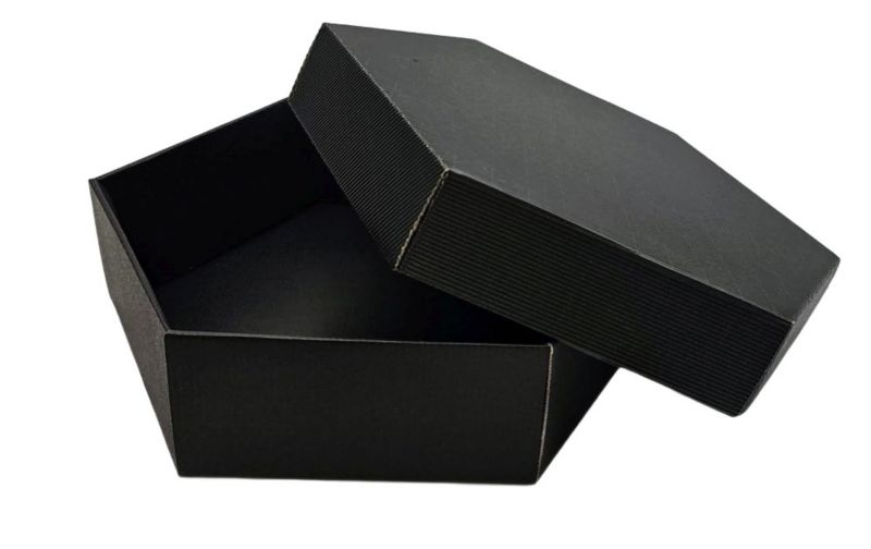 Pudełka wieczkowe Neopak karbowane czarne 240x240x90mm 10 szt.