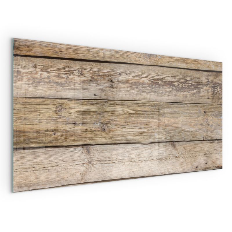 Szklana Podkładka Pod Kominek Prostokąt Wallfluent 140x70 cm Faktura drewnianych desek 1 szt.