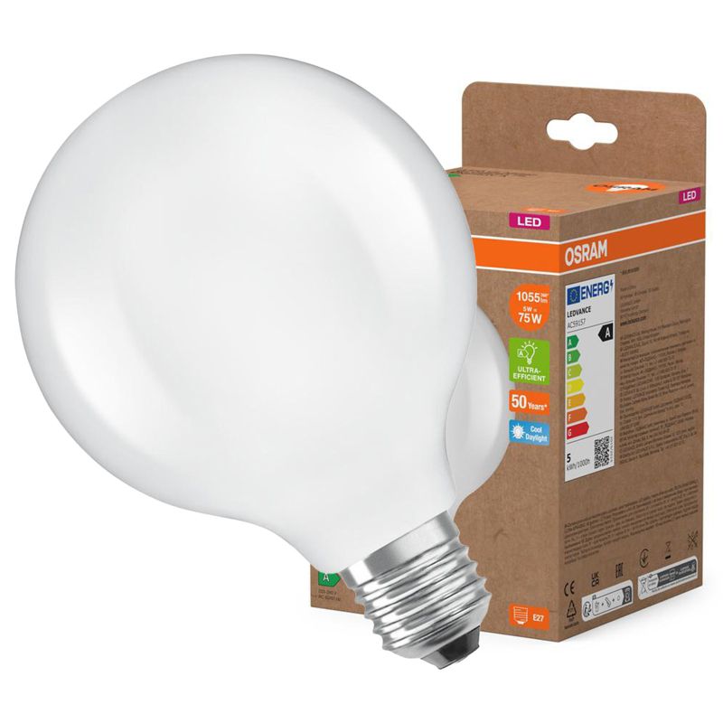 Żarówka LED Osram G95 Kula E27 5W 1055lm 6500K 330st Filament 1 szt.