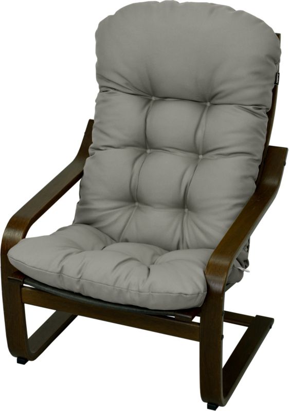 Poduszka na fotel drewniany Ikea Poang AMPO szary gładki 1 szt.