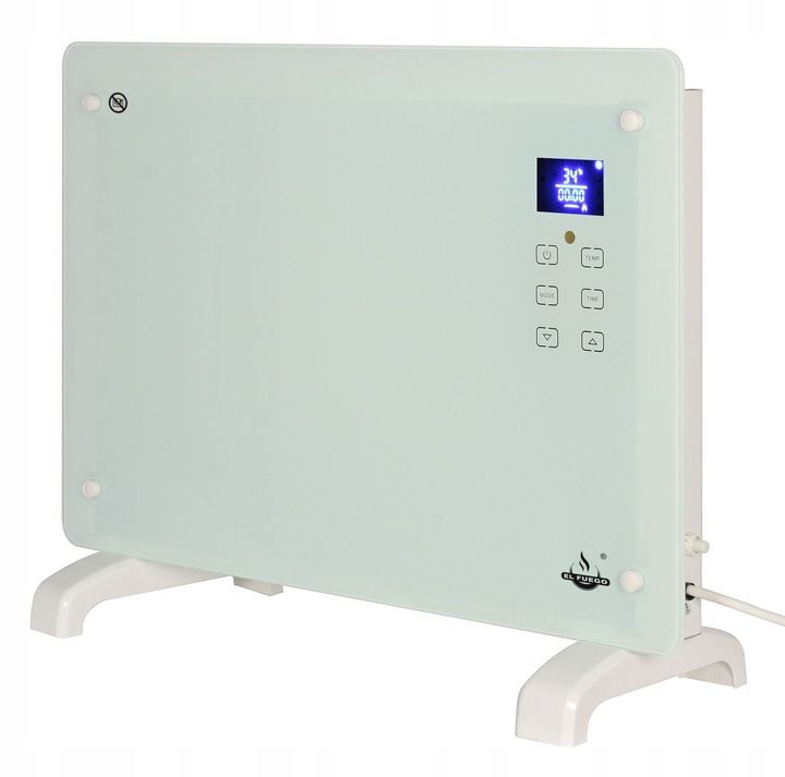 Grzejnik elektryczny EL FUEGO szklany z pilotem 1500W 1szt