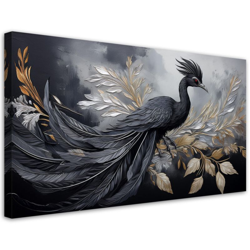 Obraz na płótnie Feeby Paw Ptaki Zwierzęta Glamour 120x60cm 1szt