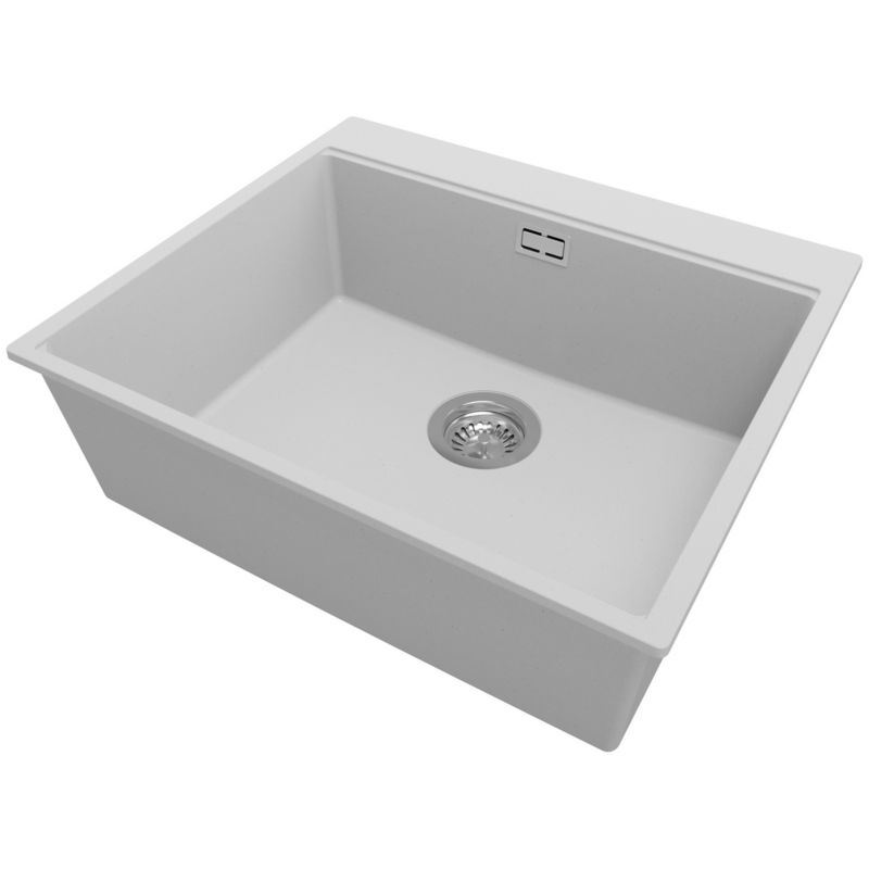 Zlewozmywak Oslo PRIMAGRAN Nablatowy 58x50cm do szafki od 60cm z Syfonem Szary 1 szt.