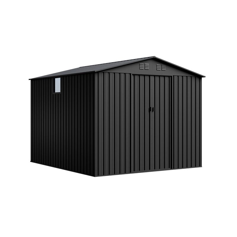 Domek metalowy NORDVIC Magni 2830 x 3130 mm, przesuwne drzwi, Cold Grey 1 szt.