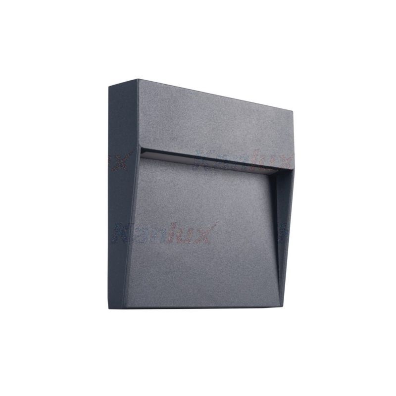 Oprawa zewnętrzna wpuszczana Kanlux Duli antracyt LED 4W 4000K 100lm IP54 wym: 10,5 x 10,5 x 2,4 cm - 1 szt.