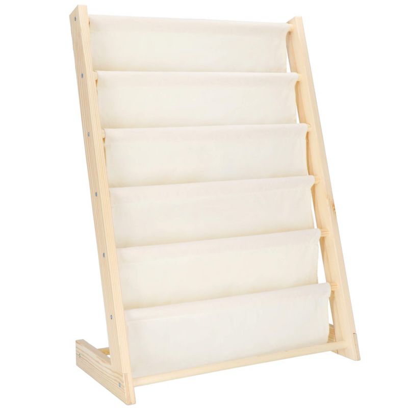 Regał na książki dla dzieci Springos 80 cm drewniany stojak z 5 przegródkami 1 szt.