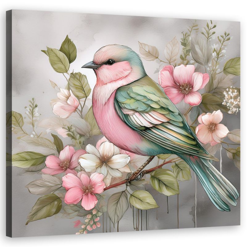 Obraz do salonu sypialni Feeby Zwierzęta Vintage Ptak 40x40 cm 1szt