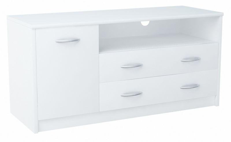 Szafka rtv Matkam 1D2S stolik Rob biały 1 szt.