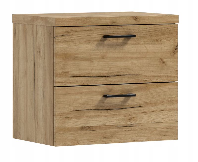 Szafka łazienkowa ADK MEBLE LUNA 60 wisząca dąb craft złoty 1 szt.