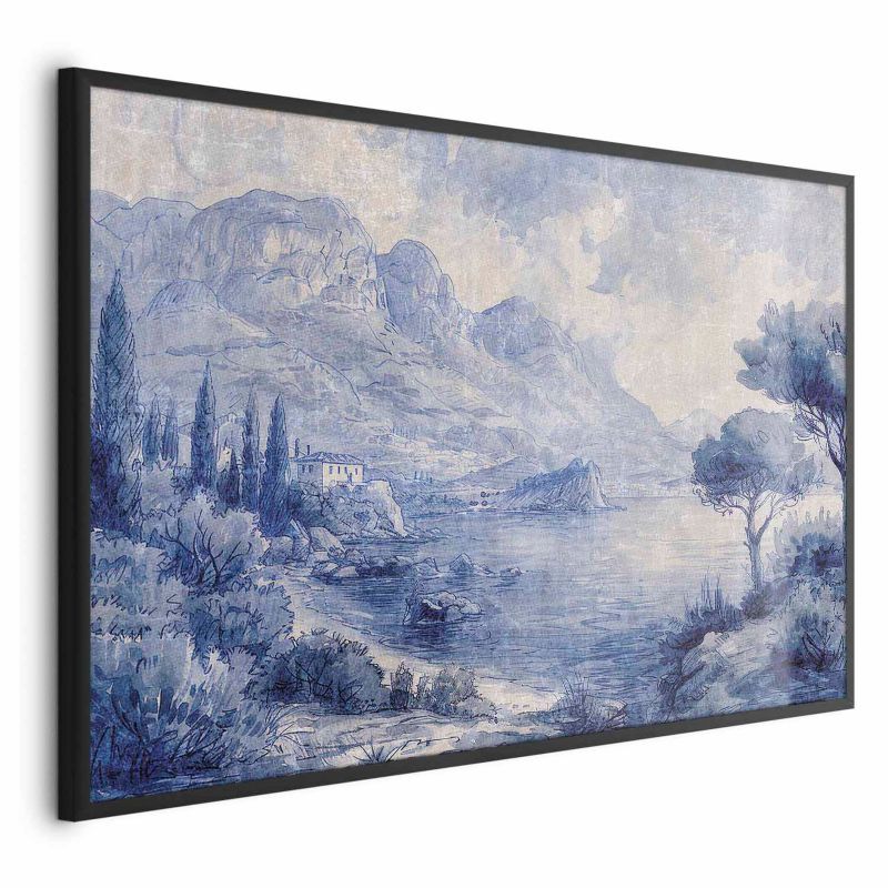 Plakat Artgeist Niebieska zatoka 42x29,7 cm z ramą czarną 1 szt