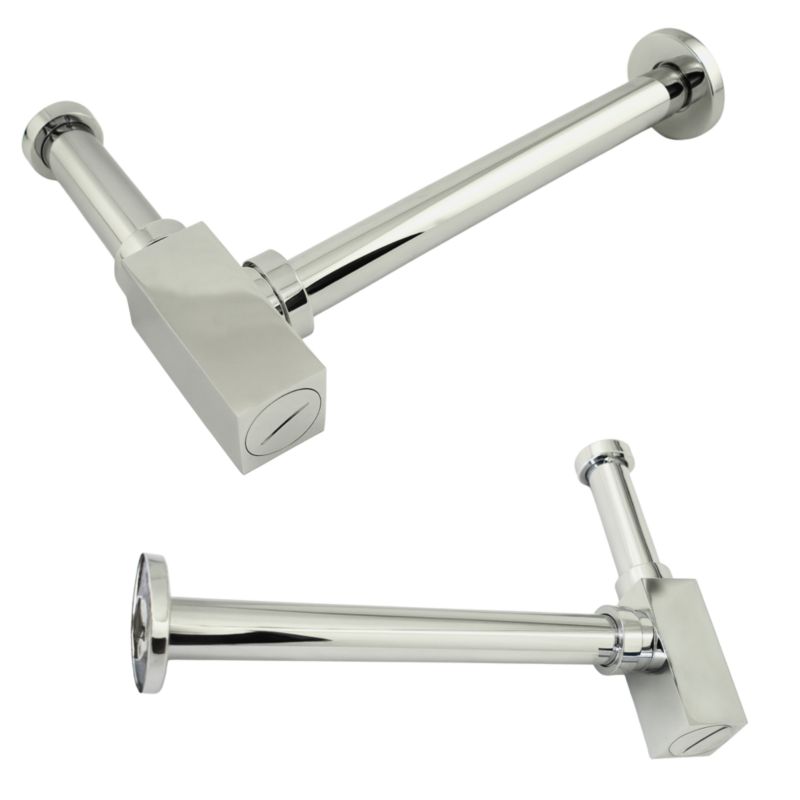 Syfon Mosiężny Kwadratowy Granitan Do Umywalki Chrom Wysoki Połysk Syfon Umywalkowy 1 szt.